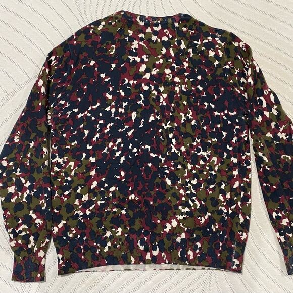 RUBYNEE VINTAGE Y2K H&M CAMO PRINT MULTI COLORED SWEATER SIZE LARGE - Picture 2 of 4